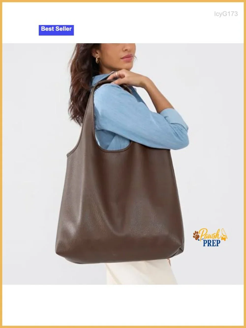 Vegan Leather Hobo Bag Oversized Tote Slouchy Handbag Work Travel